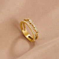 18K Gouden Mia Kristallen Ring