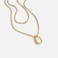 Valerie Laag Gelaagde Witte Hanger Ketting